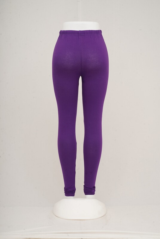 Women Plum Churidhar Leggings