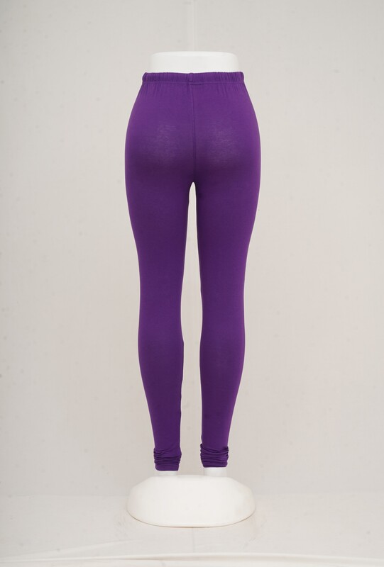 Women Plum Churidar Leggings