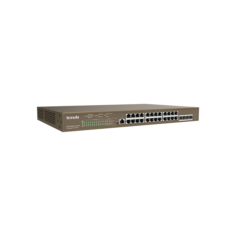 Tenda TEG5328P-24-410W 28-Port L3 Managed PoE Switch Tenda TEG5328P-24-410W 28-Port L3 Managed PoE Switch