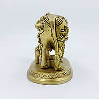 Brass Super Fine Cow and Calf Kamadhenu - 3.8 inch Height | Intricate Brass Cow and Calf Kamadhenu for Prosperity