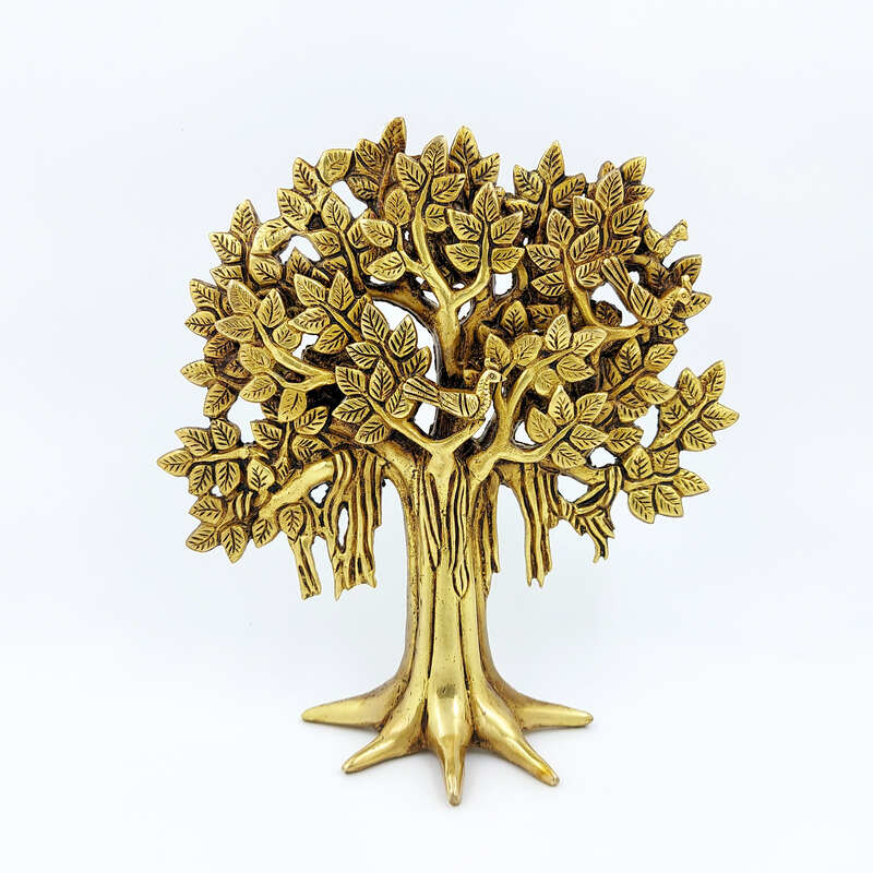 Brass Kalpavriksha Tree - 9 inch Height | Premium Quality | Shop Now