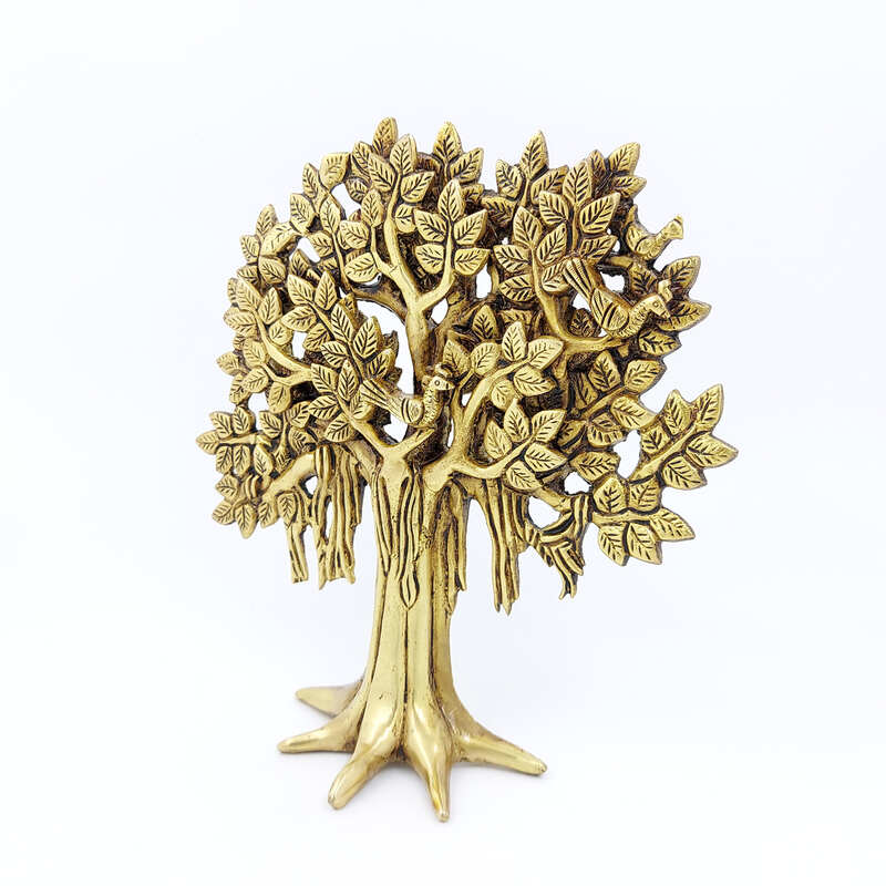 Brass Kalpavriksha Tree - 9 inch Height | Premium Quality | Shop Now