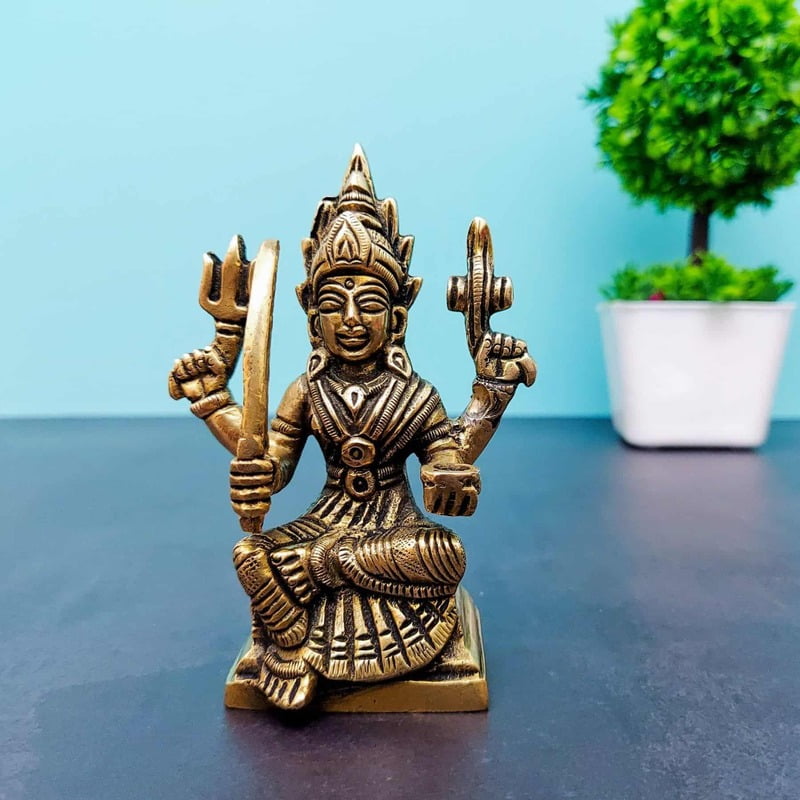 Brass Mariyamma | Mariyamma | Mariamma Shakthi Devi - 3 inch Height | Goddess of Power and Protection