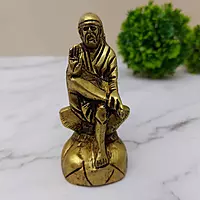 Brass Sai Baba - 3.5 inch Height | Spiritual Guru