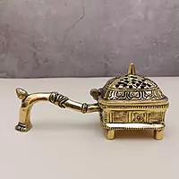 Brass Super Fine Dhoop Dani - 2.5 inch Height | Exquisite Incense Holder