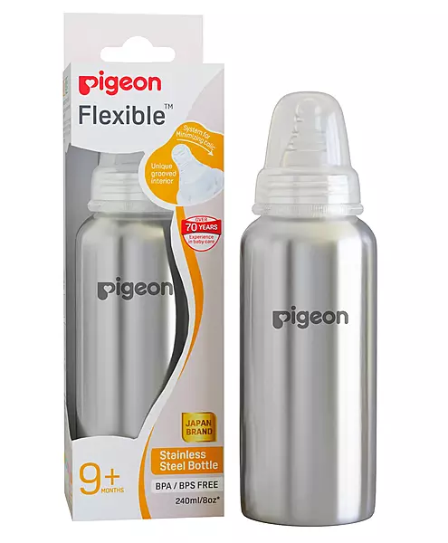 Pigeon - Stainless Steel Feeding Bottle 220ML