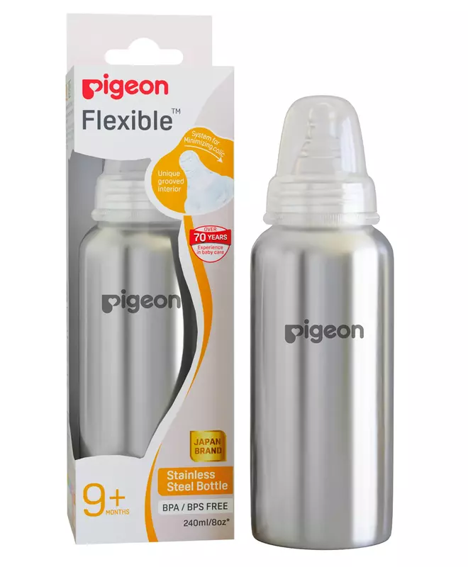 Pigeon - Stainless Steel Feeding Bottle 220ML