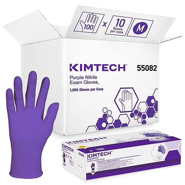 Kimberly Purple Nitrile Glove Medium (Sterile-100/BOX) (55082)