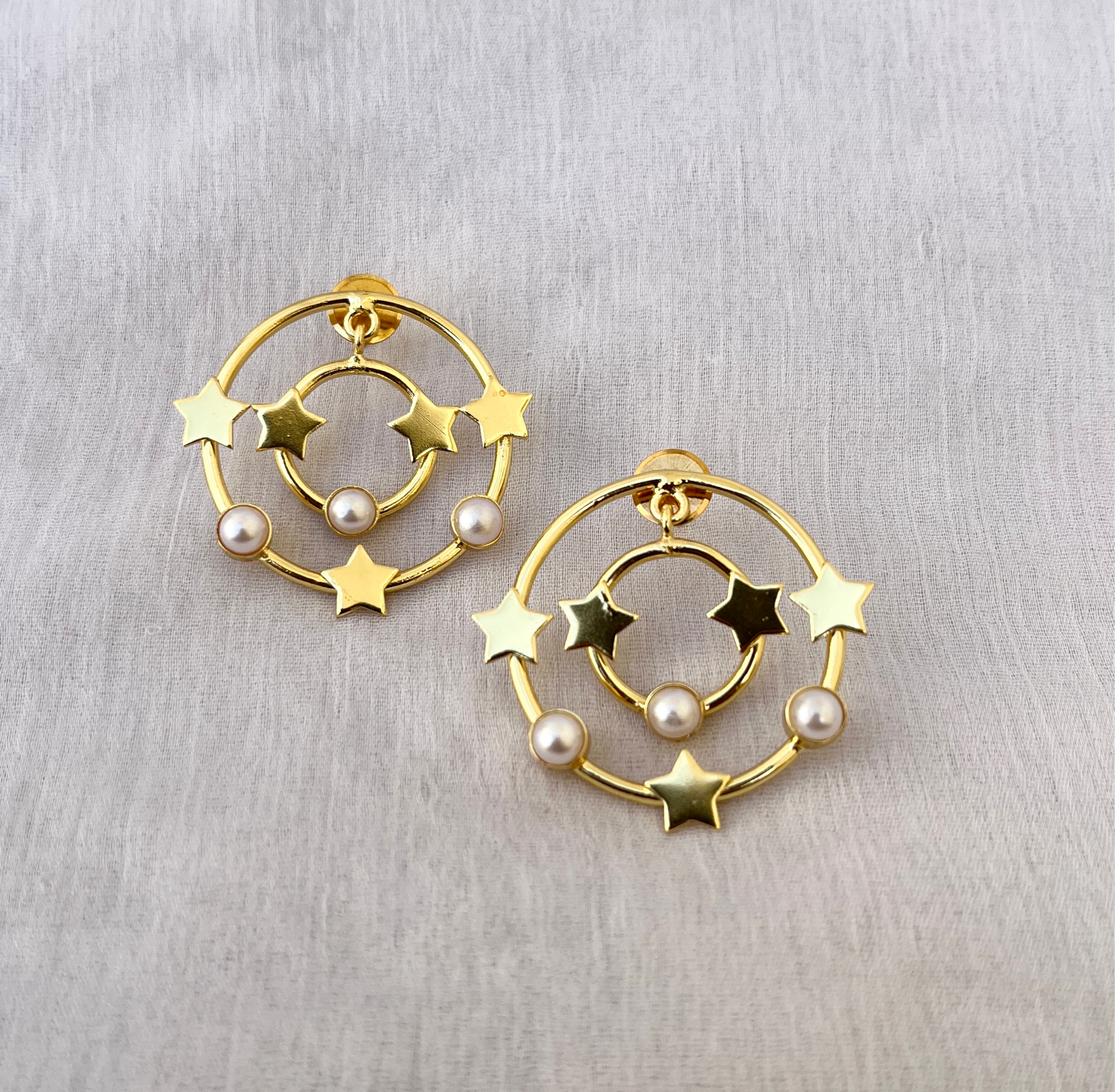 2 Ring With Star and Pearl