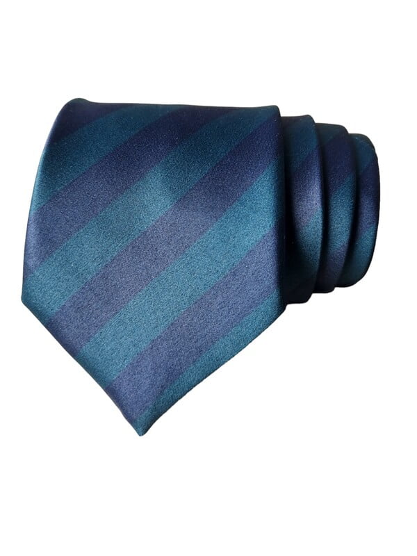 Green & Blue Striped Necktie