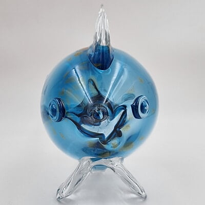 Circular Transparent Fish Ocen Blue