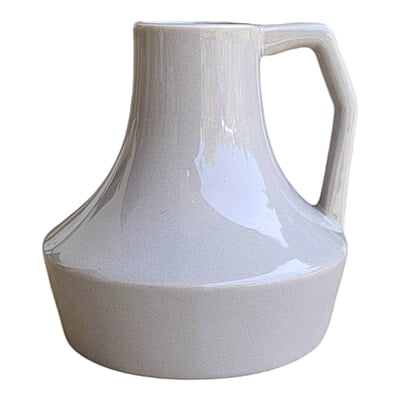 Grey vase with handle