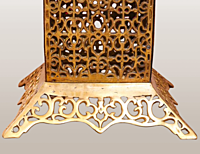 Brass Tall Chowki Stool With Forty Hanging Bells - 20 Inch Height