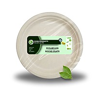 EKOPAK 11" Sugar Cane Plate-25Pcs
