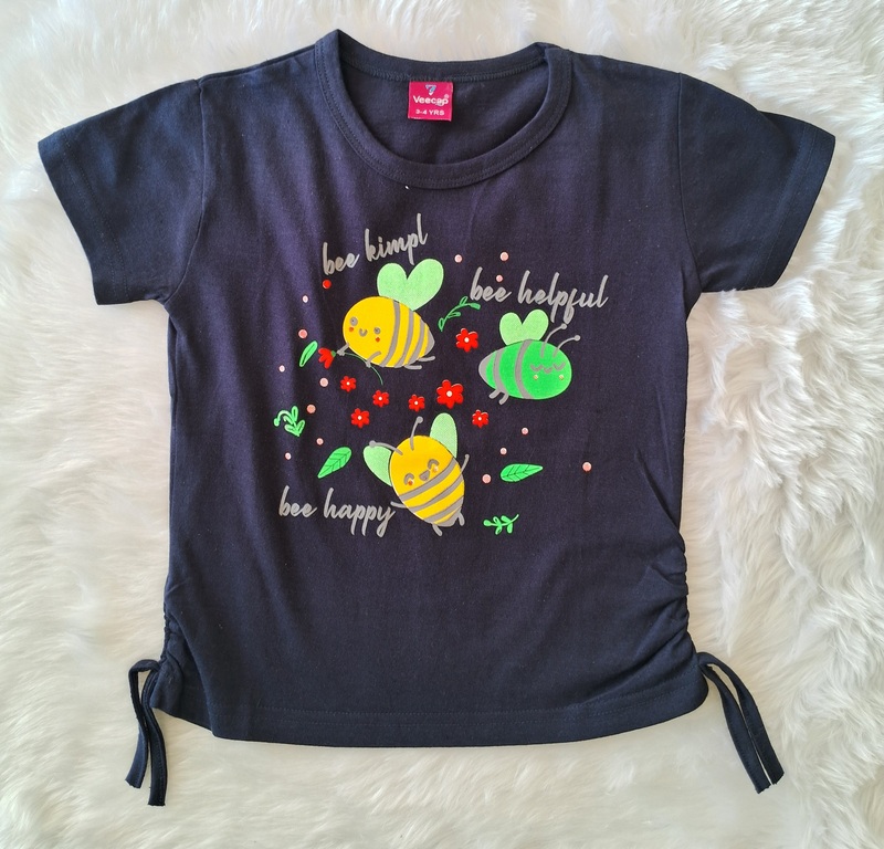 Cotton T Shirt - Dark Blue - Fancy