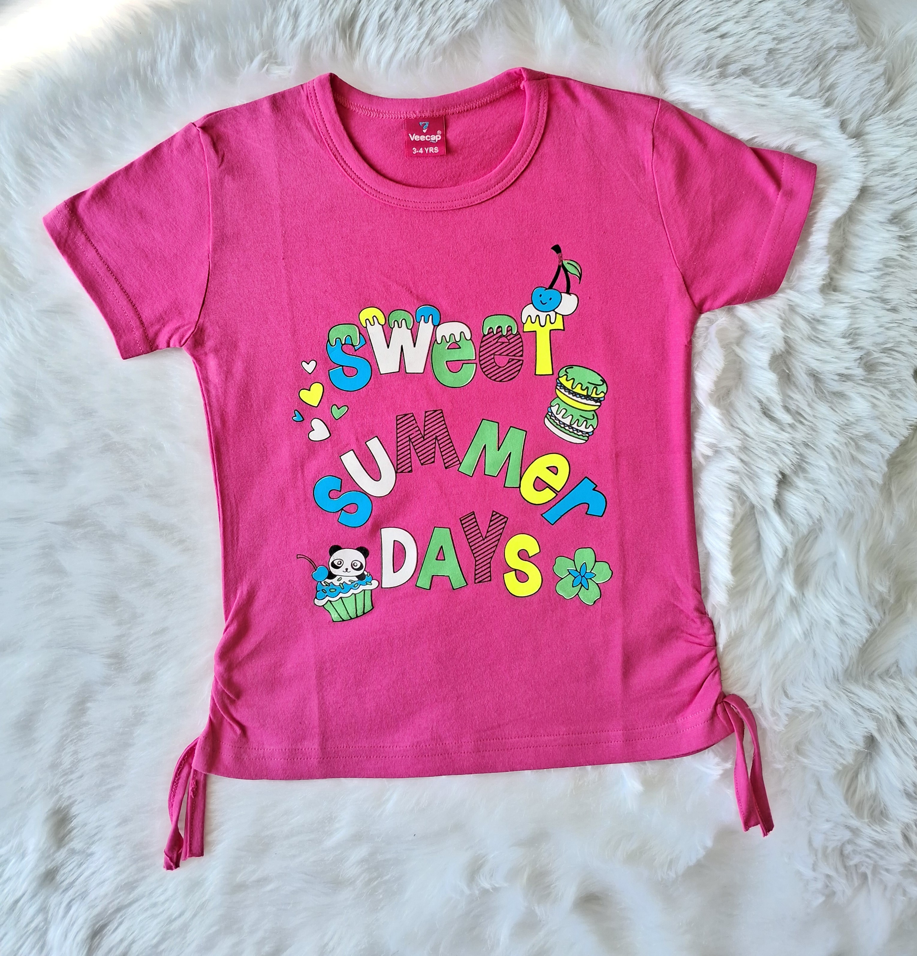 Cotton T Shirt - Rose - Fancy