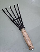 Garden Leaf Rake Big Panja with Five Teeth, Hard Steel Material With Wooden Handle | Hand cultivator 5 fingure