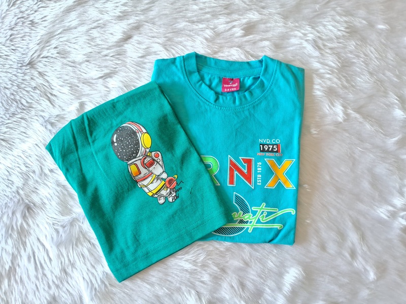 Cotton T Shirt with shorts - Navy Blue