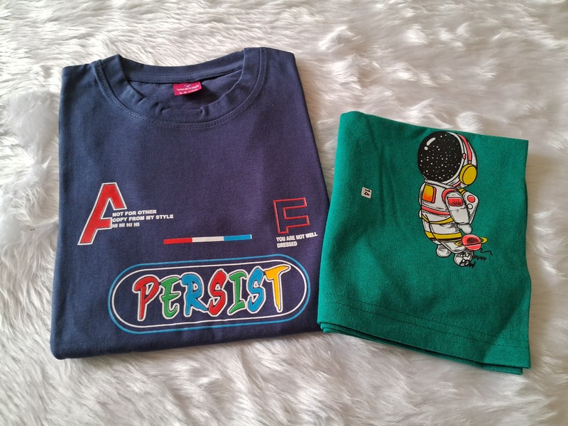 Cotton T Shirt with shorts - Blue