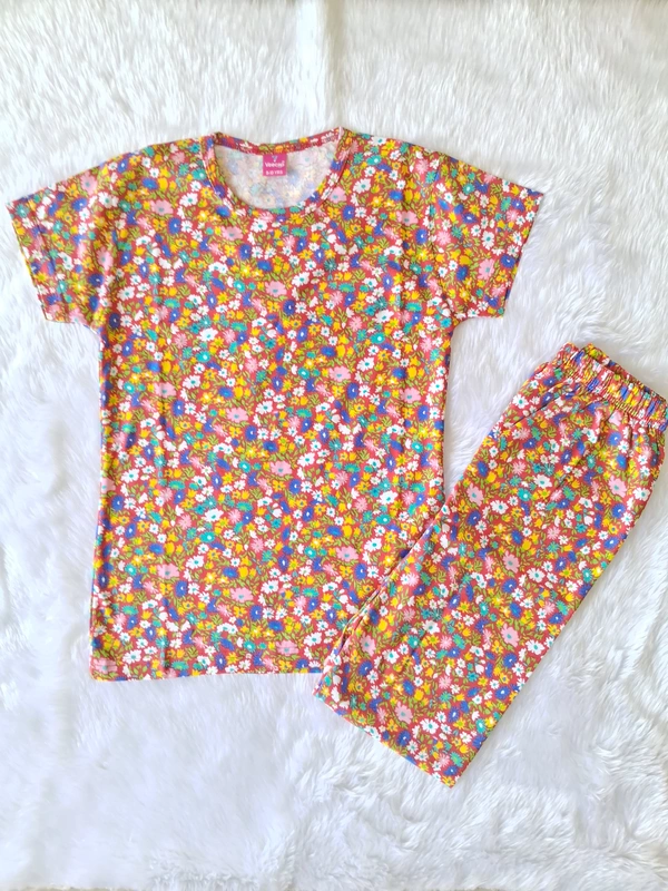 Cotton T Shirt with Pant - Marble