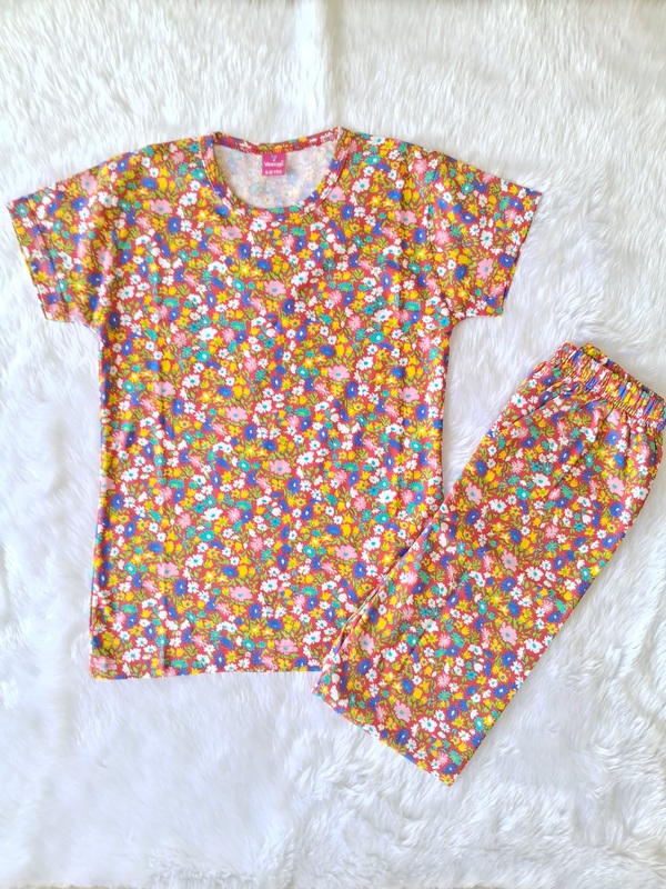 Cotton T Shirt with Pant - Marble