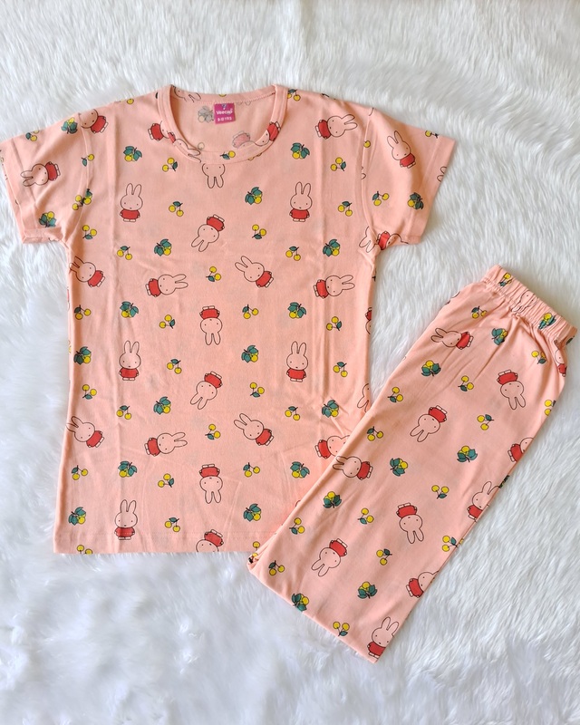 Cotton T Shirt with Pant - Bunny