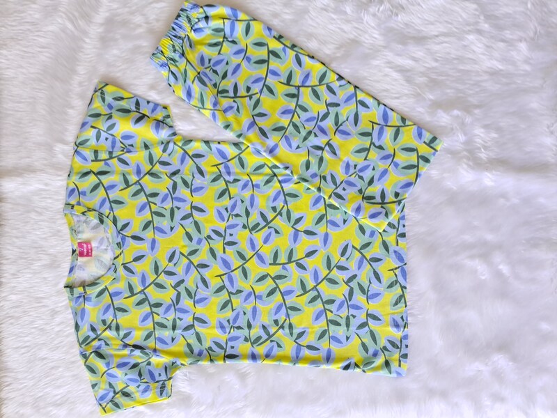 Cotton T Shirt with Pant - Yellow Branch