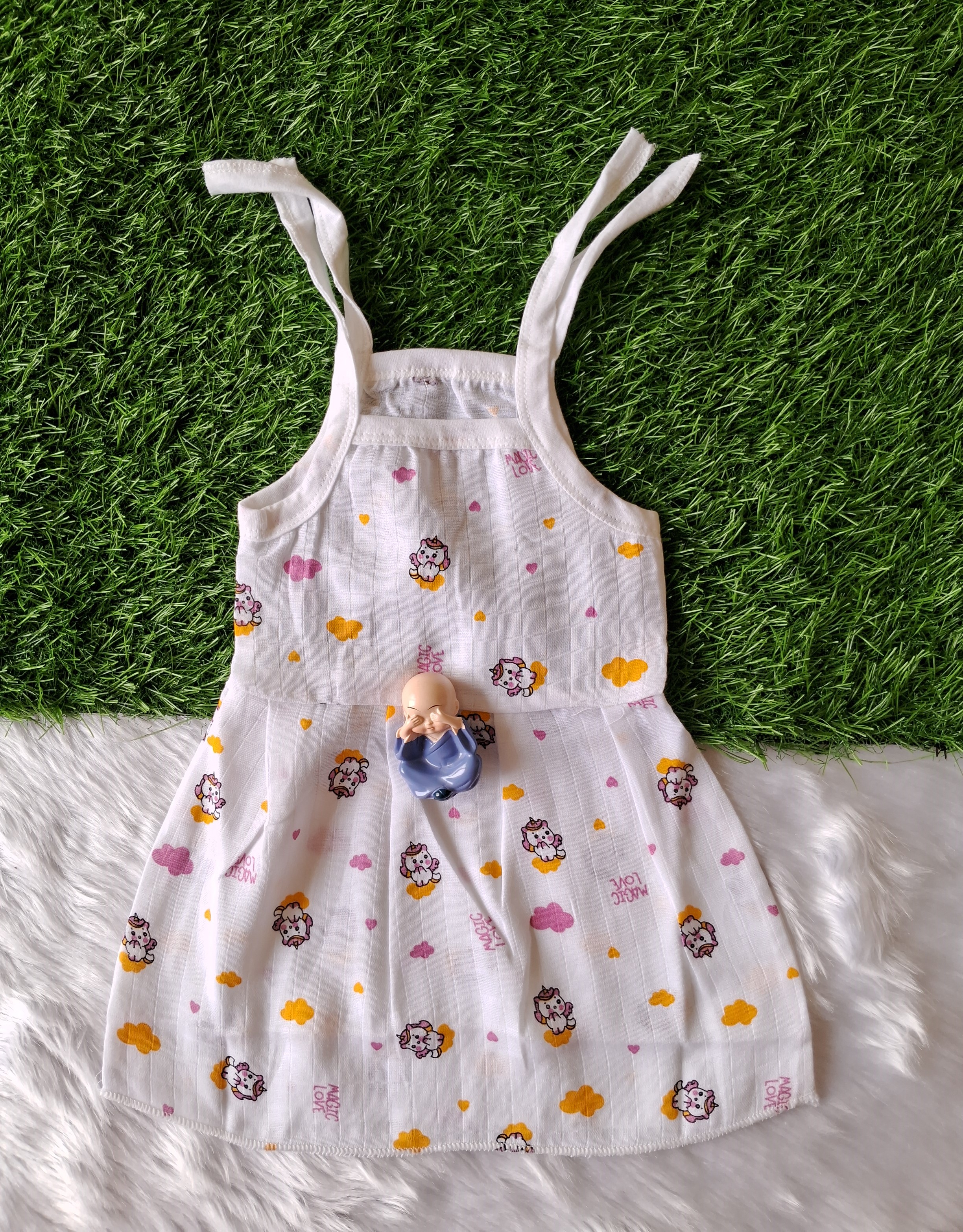 Muslin Knot Frock - Unicorn