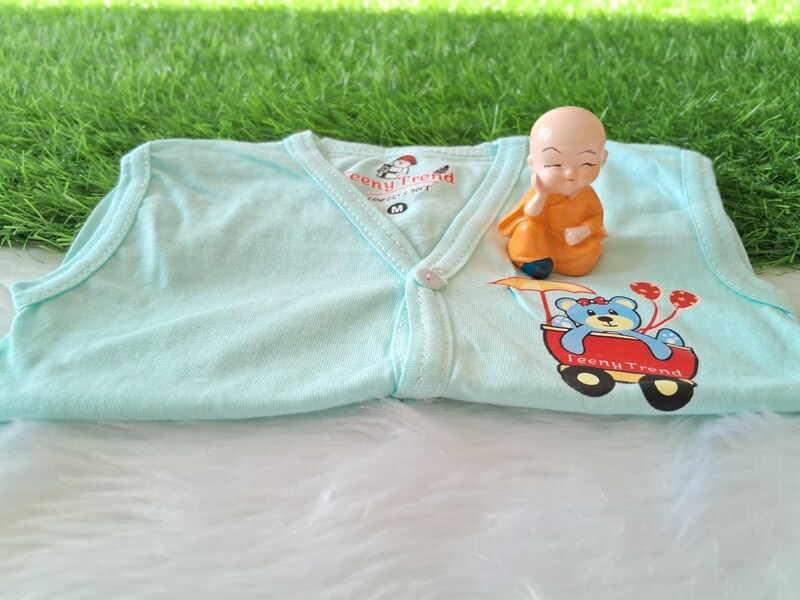 Hosiery Cotton Button Jabla combo 0-6 Months