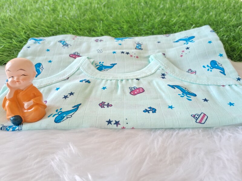Muslin Jabla Set - Whale