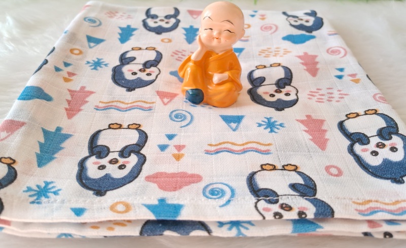 Muslin Baby bath towel - Penguin