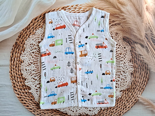 Muslin Jabla Fire Truck print