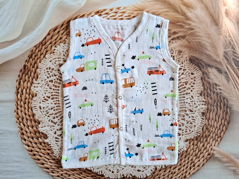 Muslin Jabla Fire Truck print
