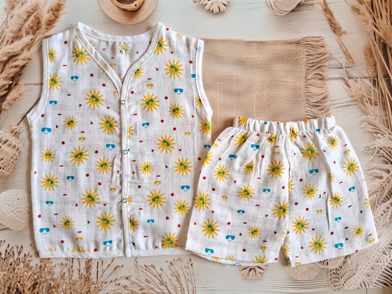Muslin Jabla Set - Sun flower