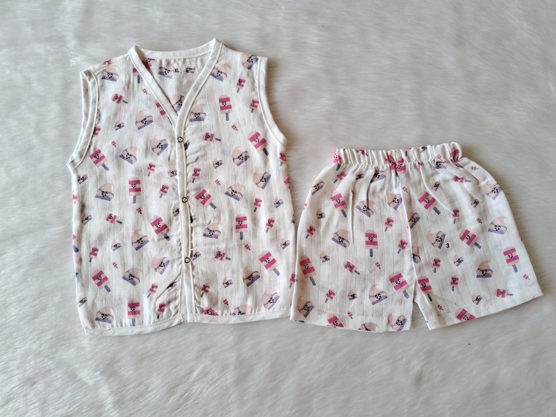 Muslin Jabla Set - Ice Cream