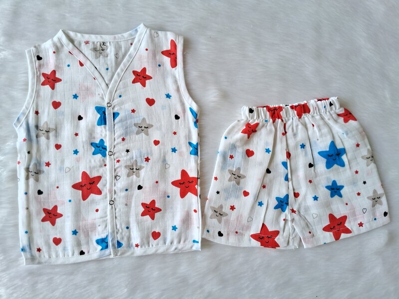 Muslin Jabla Set - Stars