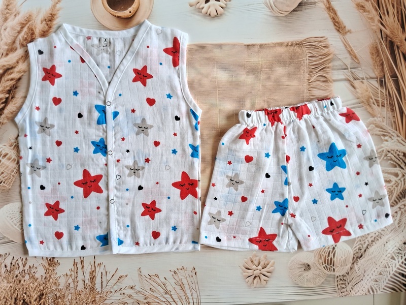 Muslin Jabla Set - Stars