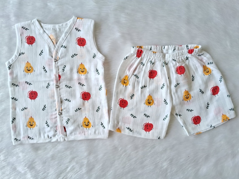 Muslin Jabla Set - Tomatto