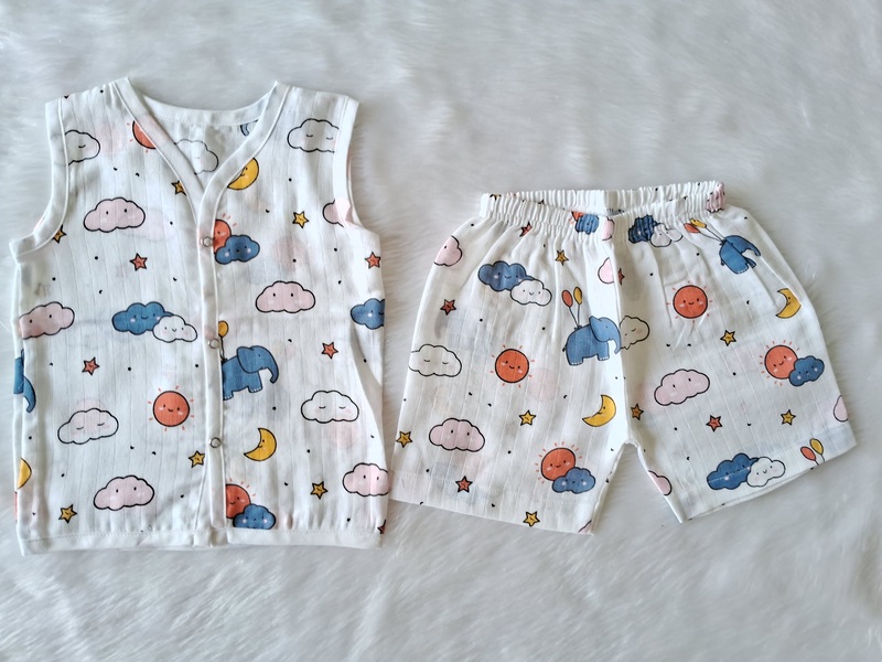 Muslin Jabla Set - Elephant