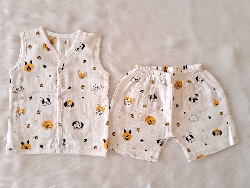 Muslin Jabla Set - Dogs