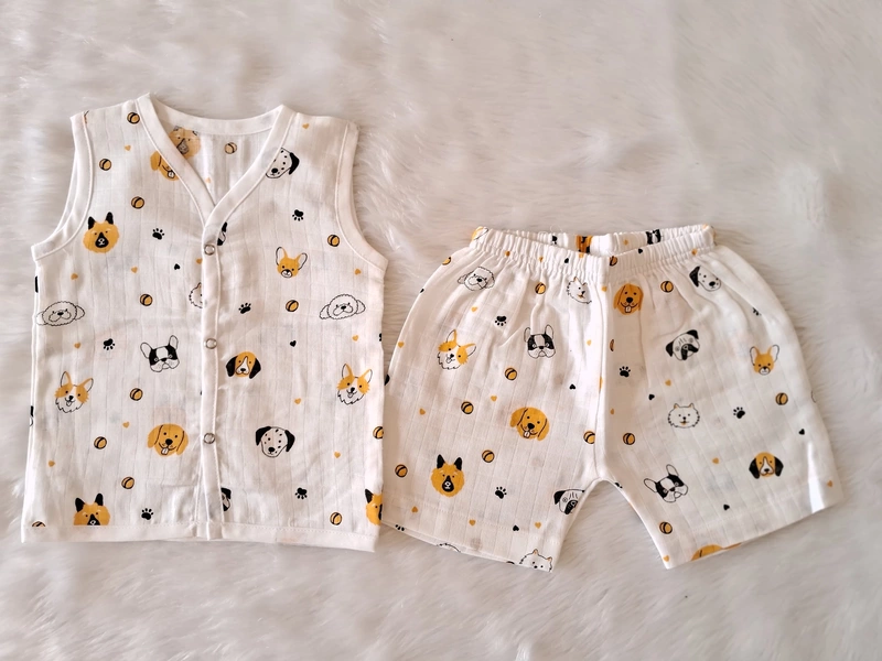 Muslin Jabla Set-Dog