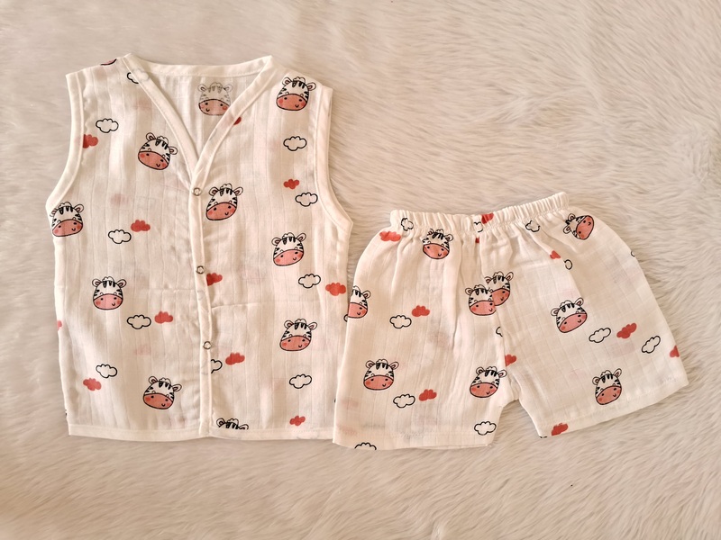 Muslin Jabla Set- Cow