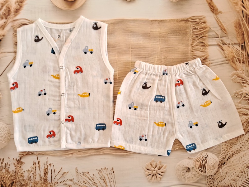 Muslin Jabla Set - Helicoptor