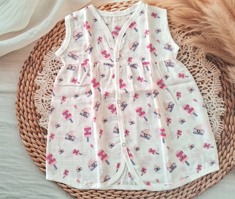 Muslin Frock - Ice Cream