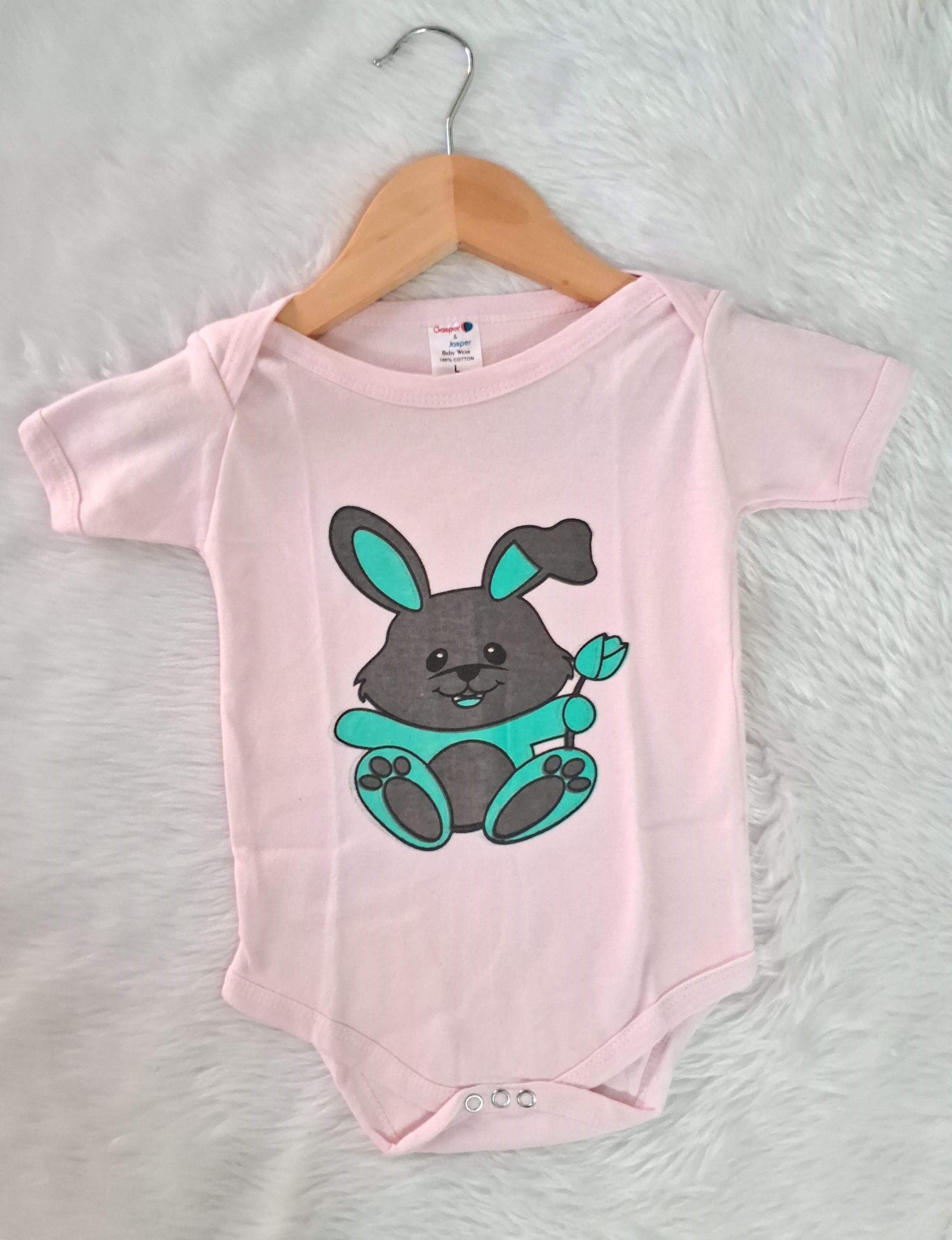 Cotton Romper - Pink Rabbit