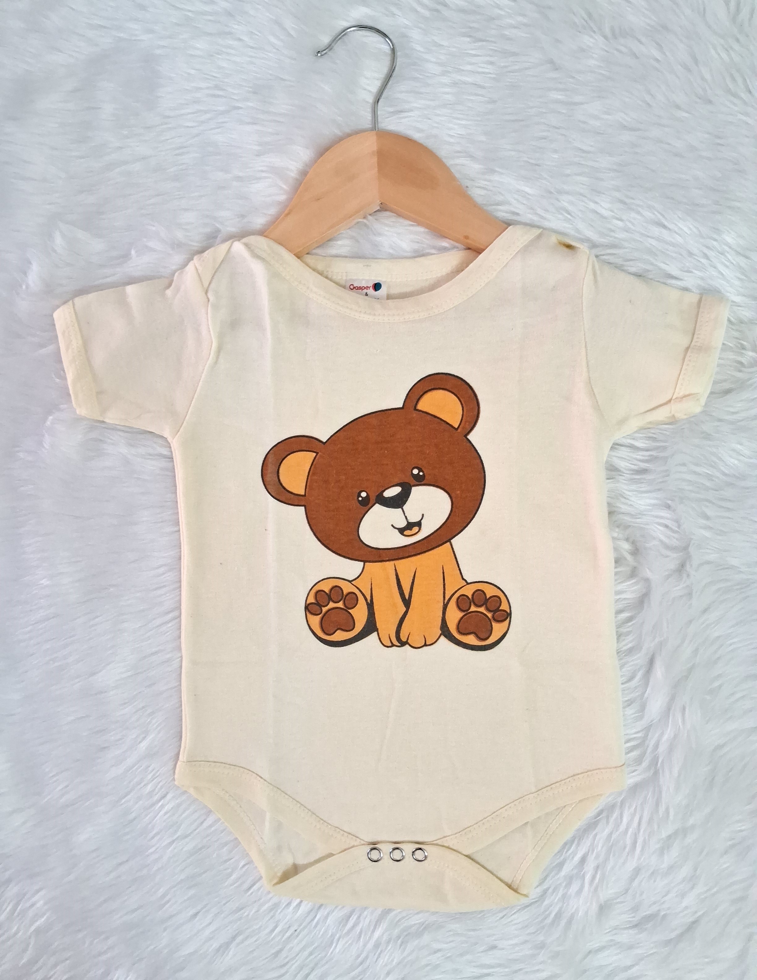 Cotton Romper - Yellow Teddy