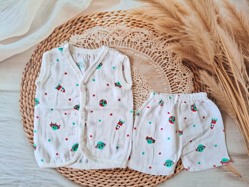 Muslin Jabla Set - White -Alien