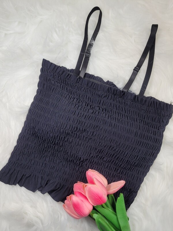 Padded smoked tank top