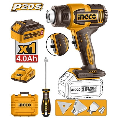 INGCO Cordless Heat Gun HGLI20065 (20V) INGCO Cordless Heat Gun HGLI20065 (20V)