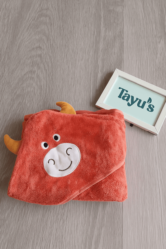Cap Towel-Cow print